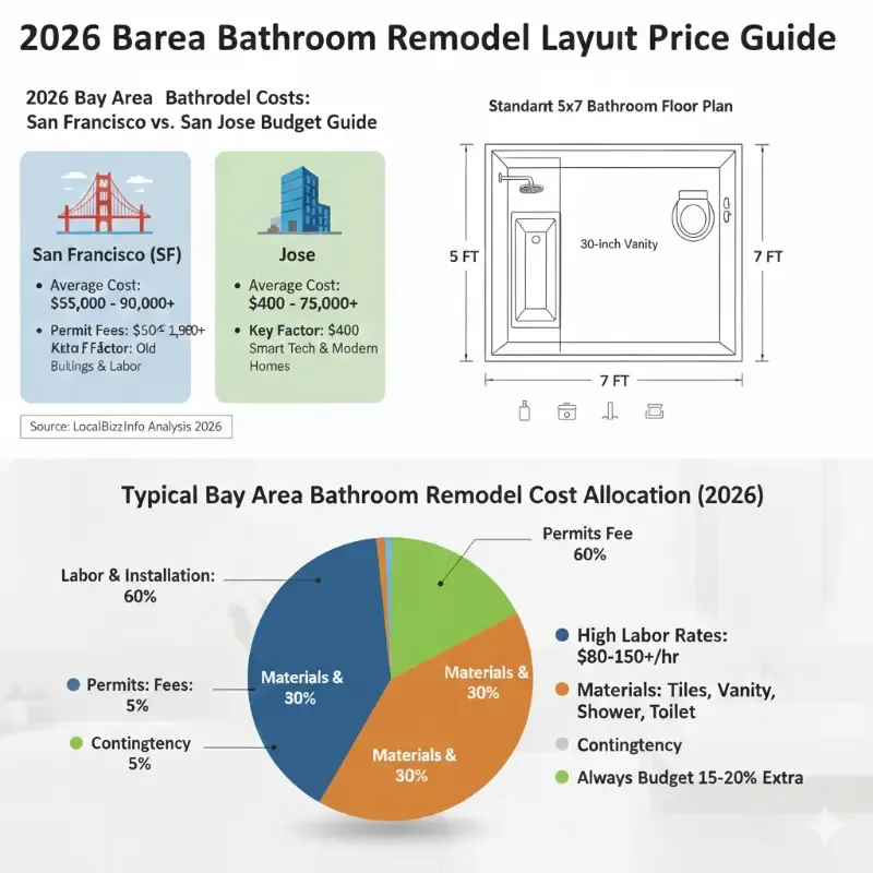 2026 Bay Area Bathroom Remodel Cost: SF vs San Jose Guide