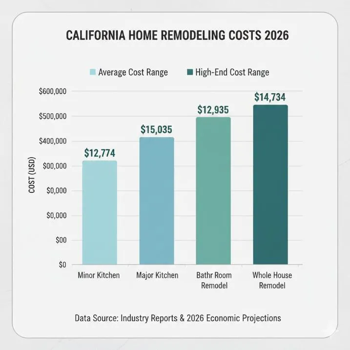 California Home Remodeling Costs 2026: Bay Area vs LA Complete Pricing Guide - Construction & Remodeling Guide