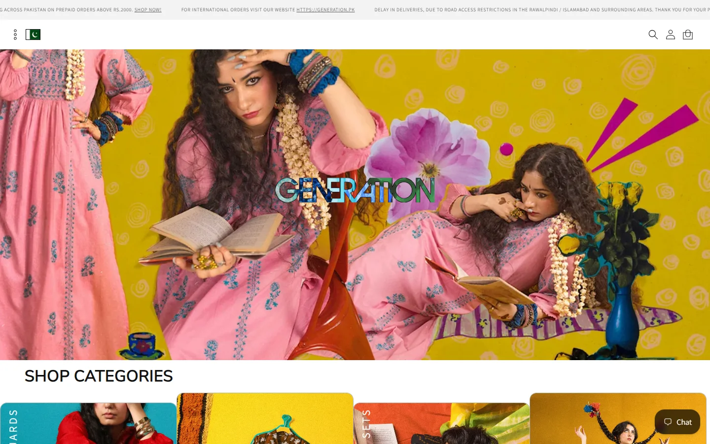 Generation public website desktop preview
