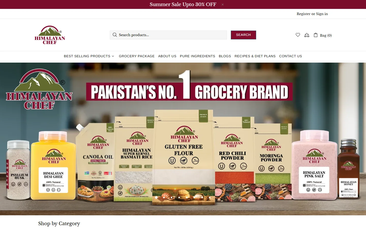 Himalayan Chef public website desktop preview